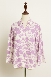 Printed Oversized Flowy Shirt