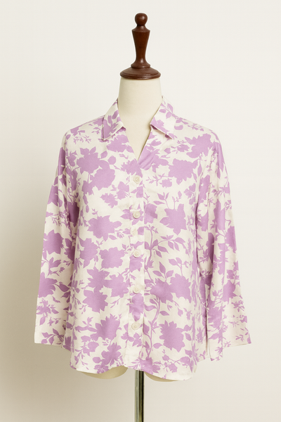Printed Oversized Flowy Shirt