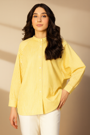 Striped Raglan Shirt Yellow