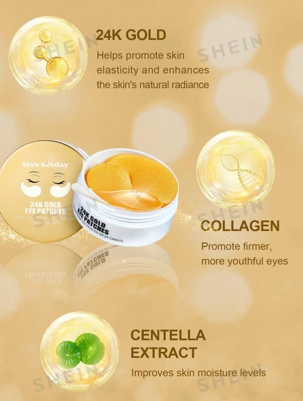 Generic SlowSunday Under Eye Collagen Patches Eye Masks with 24K Gold