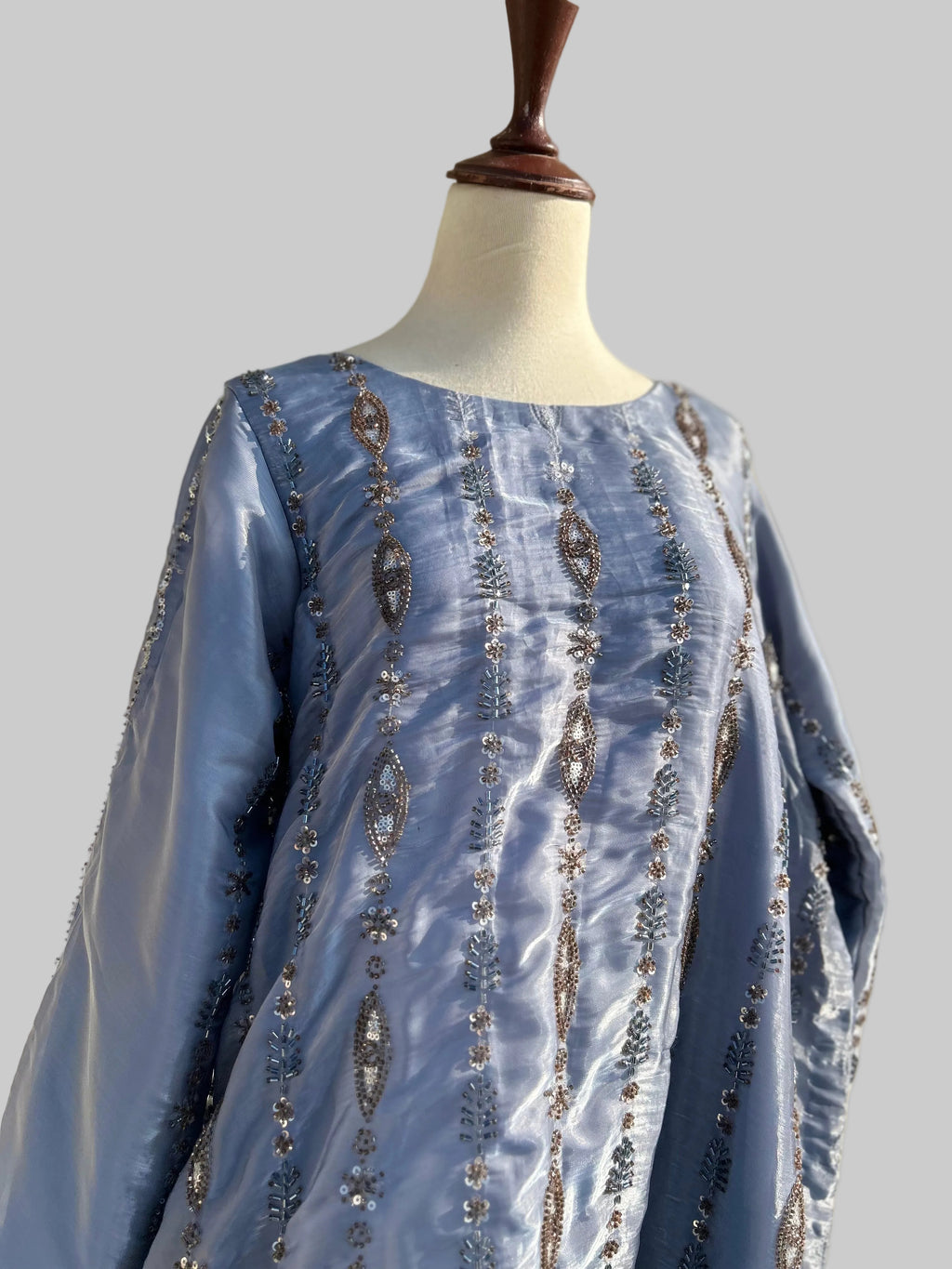 Nelofar A. Double Layered Kaftan with Heavy Embellishments