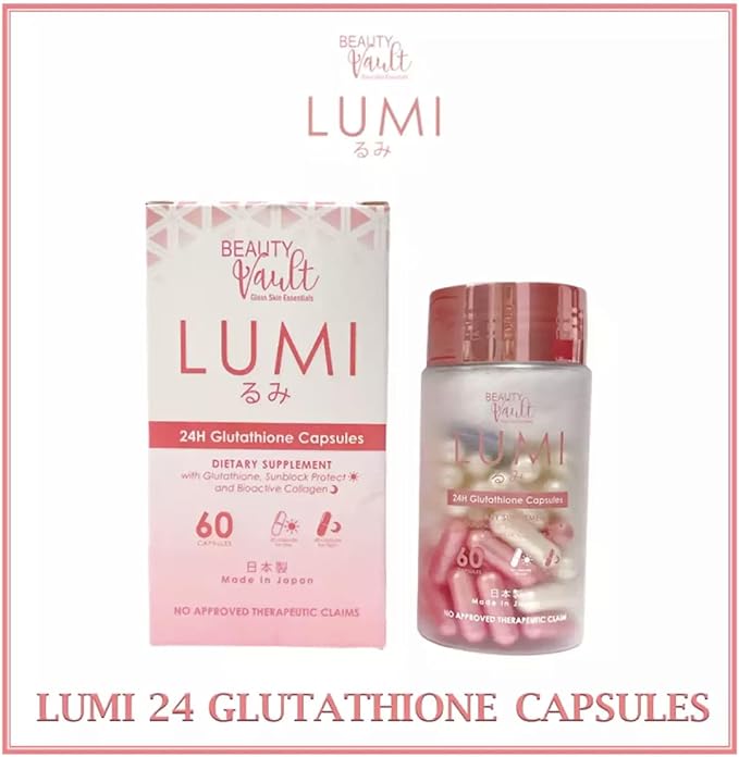 LUMI 24H Glutathione Capsules (60 Caps) 1 Box