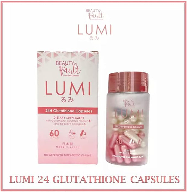 LUMI 24H Glutathione Capsules (60 Caps) 1 Box