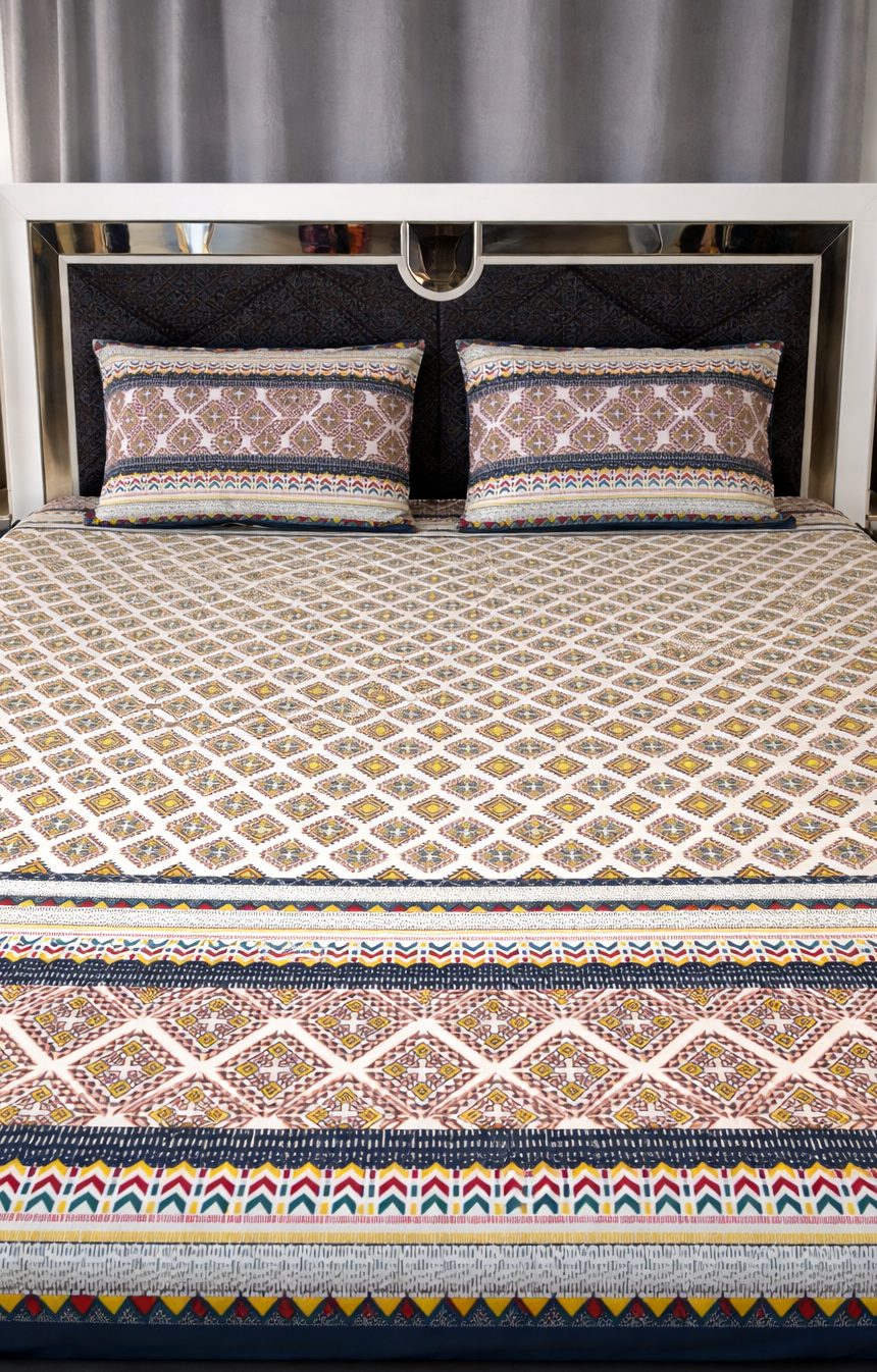 Premium Quality African Batik Blue Bedsheet
