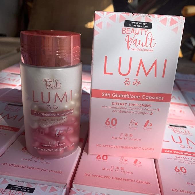 LUMI 24H Glutathione Capsules (60 Caps) 1 Box