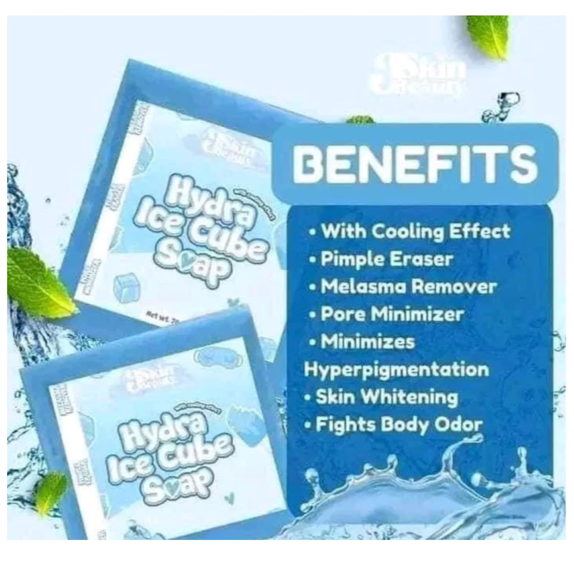 J Skin Beauty HYDRA ICE CUBE Soap 3 BARS 70g Each