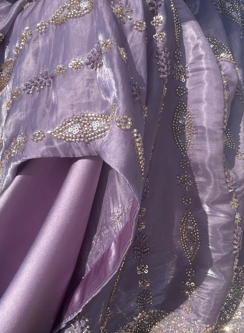 Nelofar A. Double Layered Kaftan with Heavy Embellishments