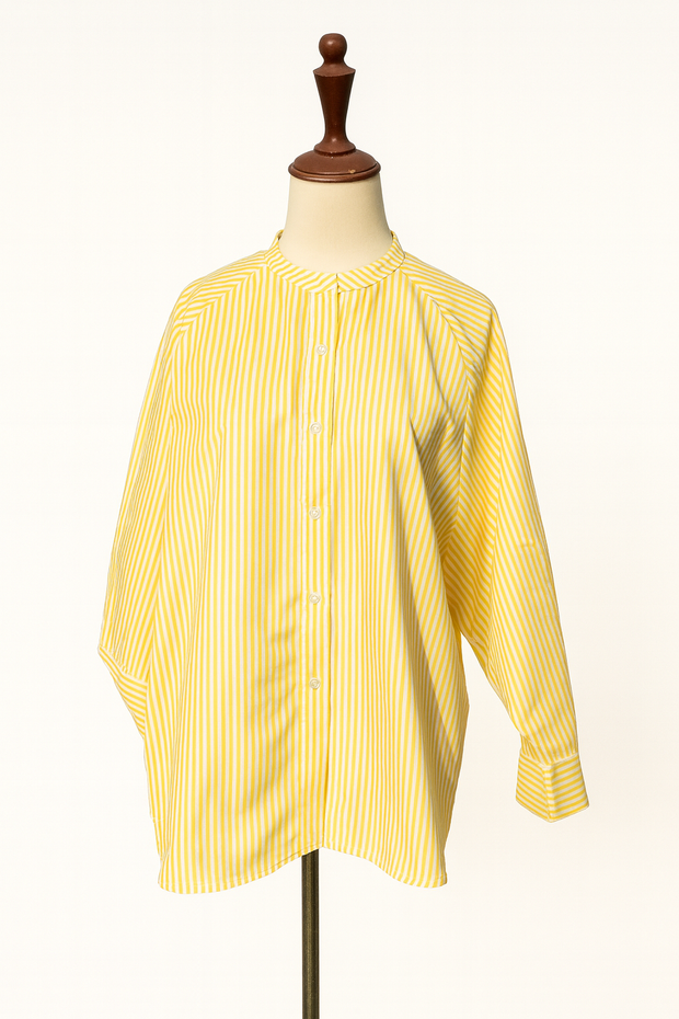 Striped Raglan Shirt Yellow
