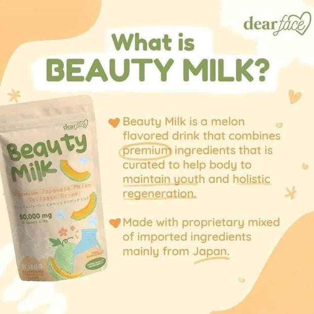 Dear Face Beauty Milk Japanese Collagen MELON Drink
