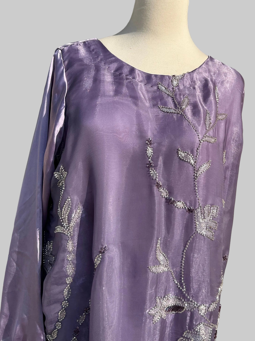 Nelofar A. Double Layered Kaftan with Heavy Embellishments