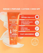 Luxe Organix - Niacinamide + TRANEXAMIC ACID Youthful Glow Whitening Serum Lotion SPF50 PA+ 200ml