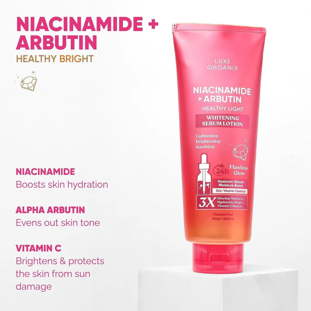 Luxe Organix Niacinamide + Arbutin Healthy Light Whitening Serum Lotion