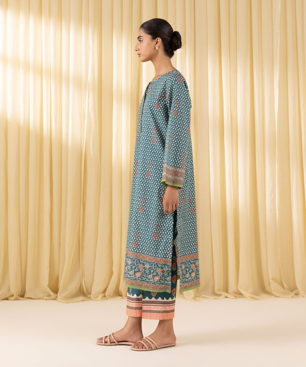 Sapphire Two Piece Lawn Suit
