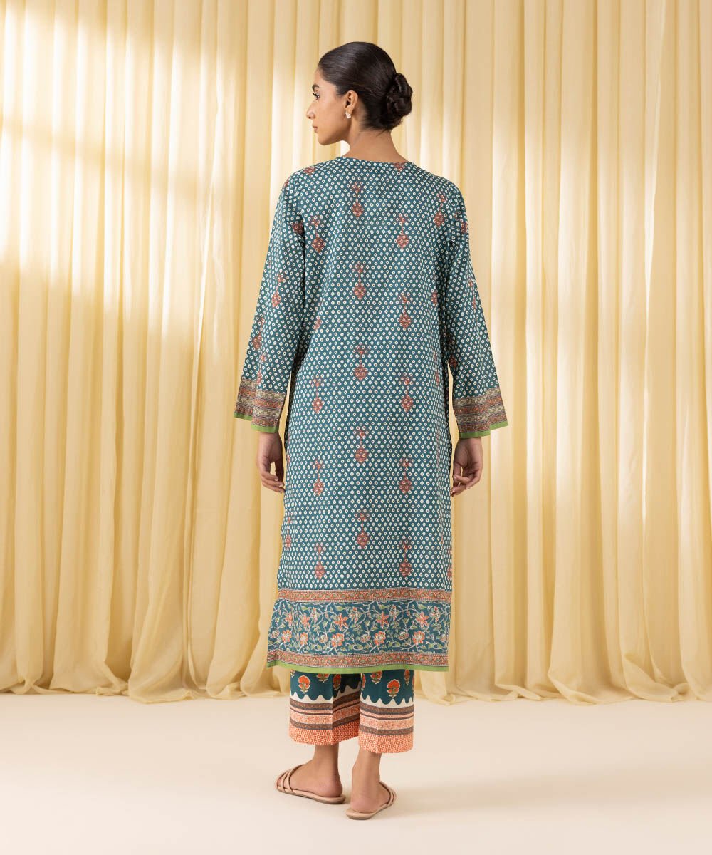 Sapphire Two Piece Lawn Suit