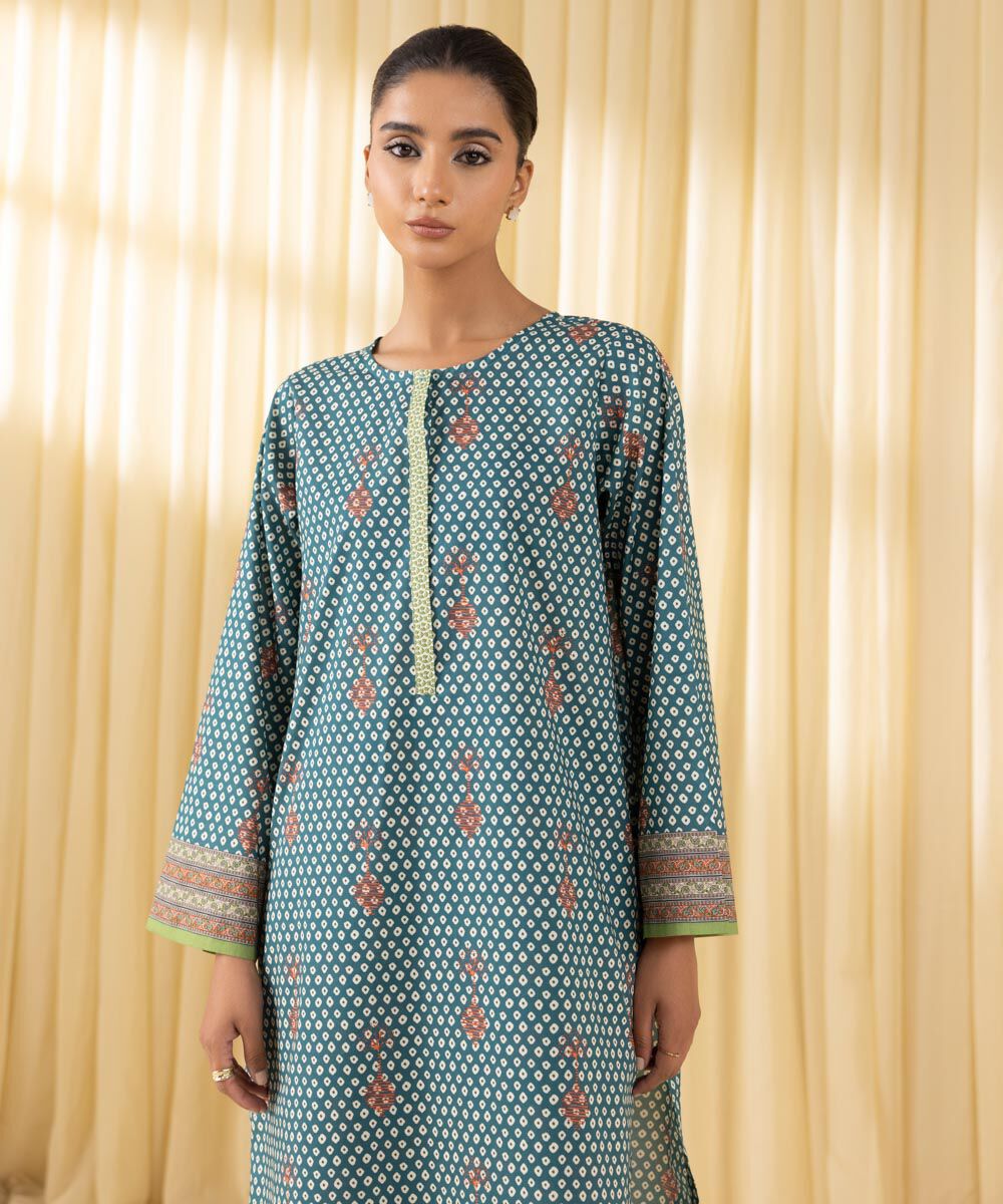 Sapphire Two Piece Lawn Suit