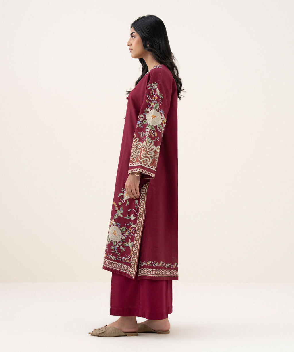 Sapphire Printed Three Piece Cotton Suit