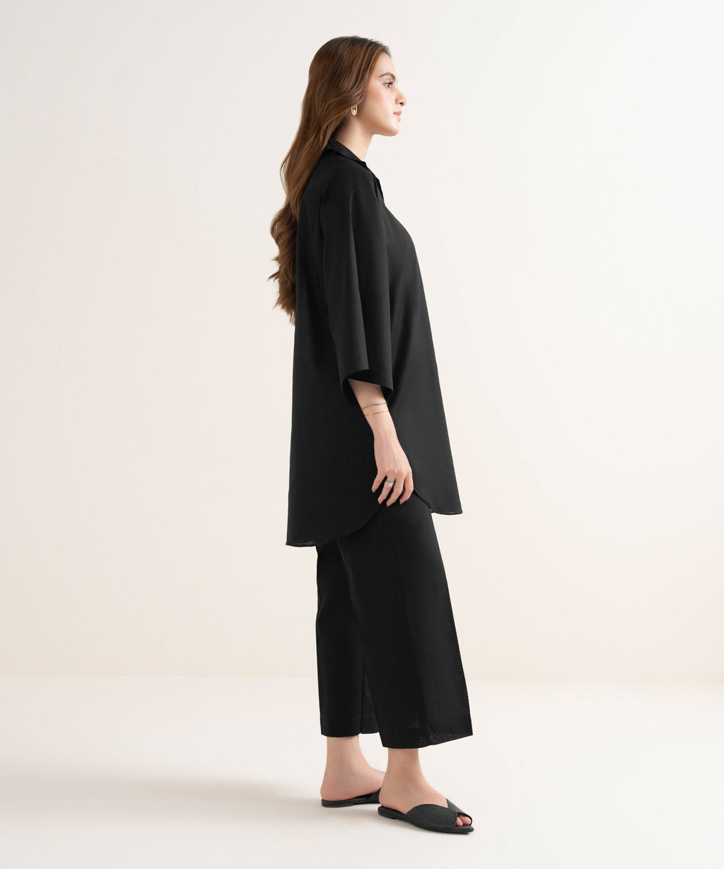 Sapphire Two Piece Solid Cotton Suit