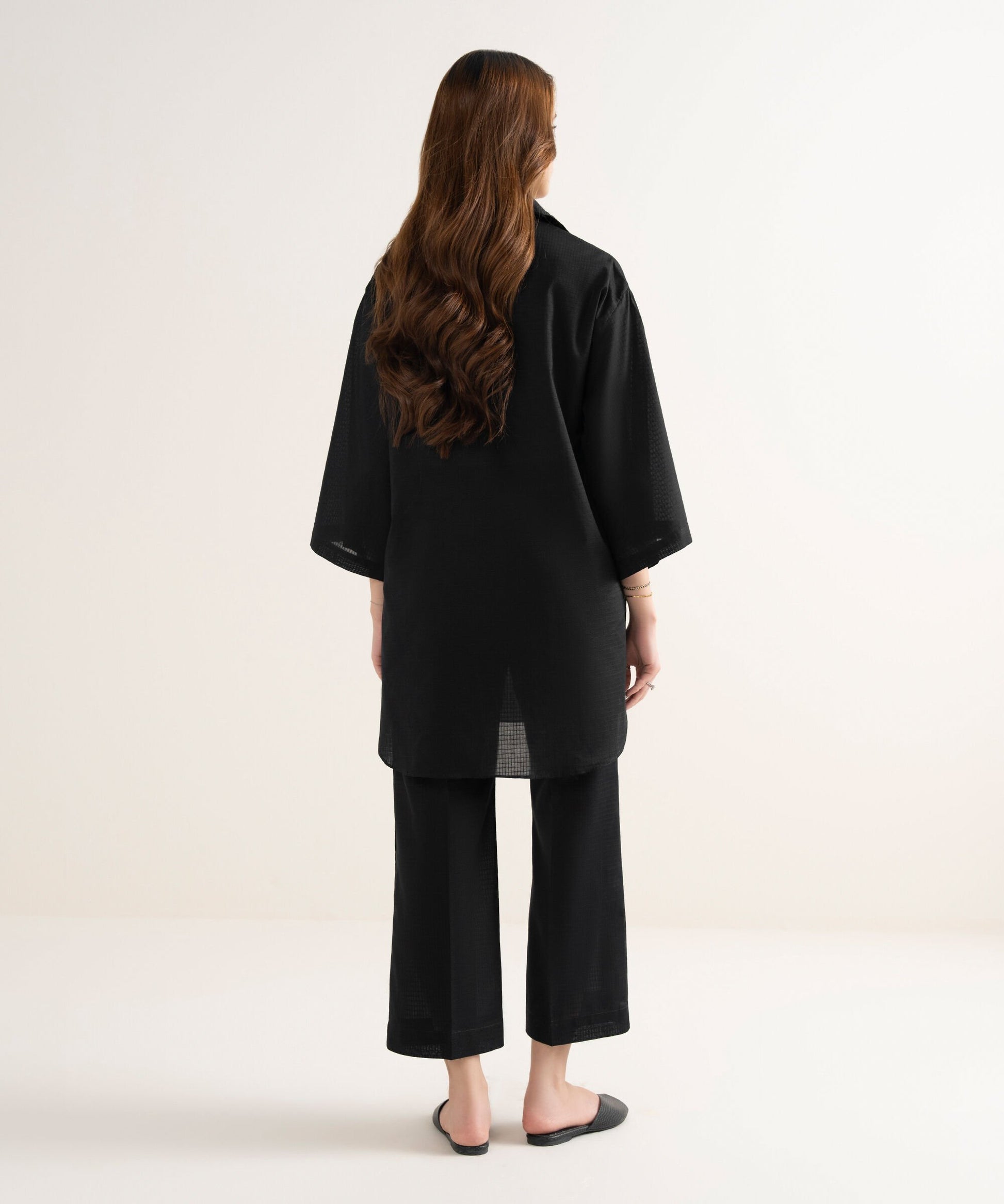 Sapphire Two Piece Solid Cotton Suit