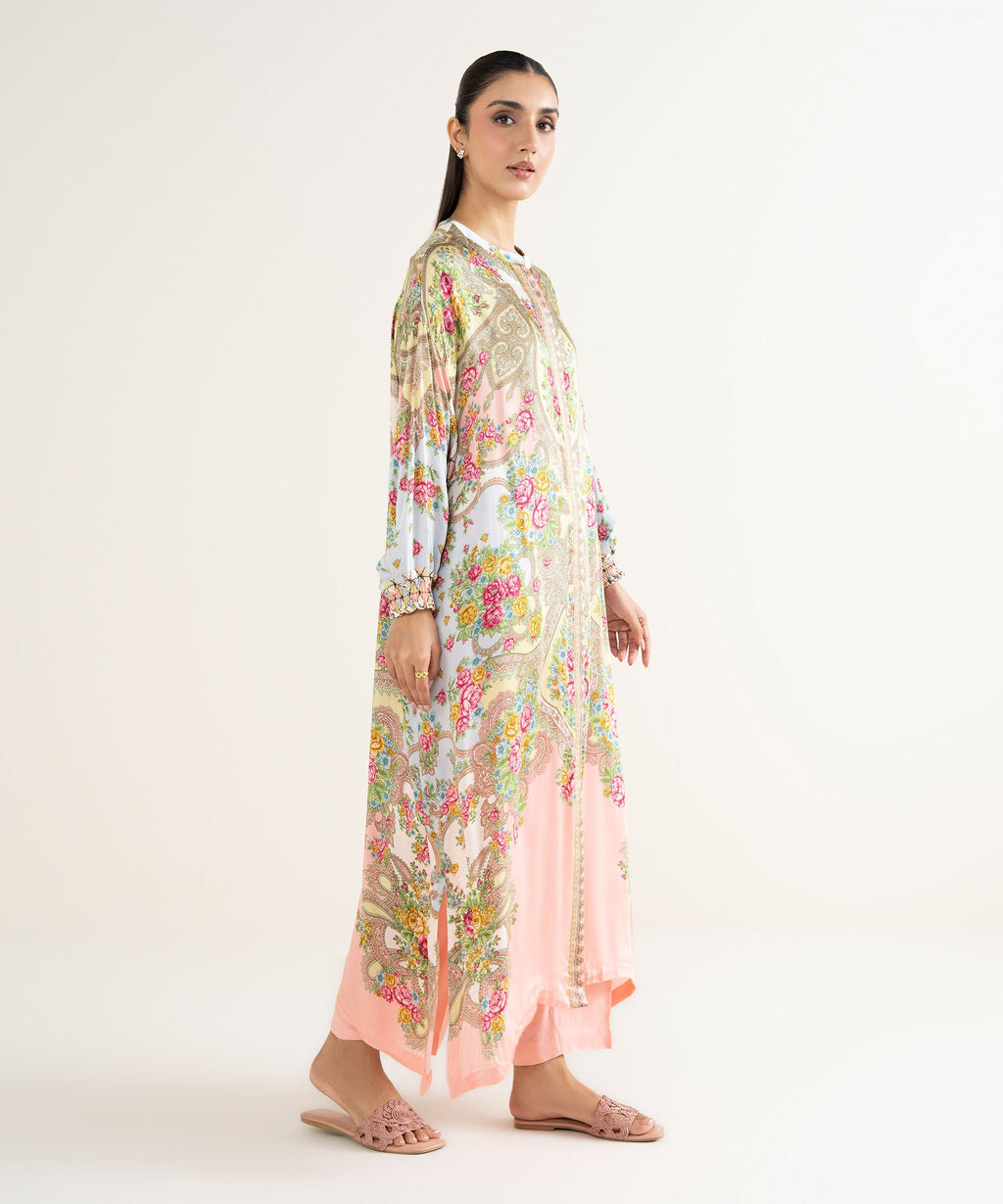 Sapphire Three Piece Silk Suit