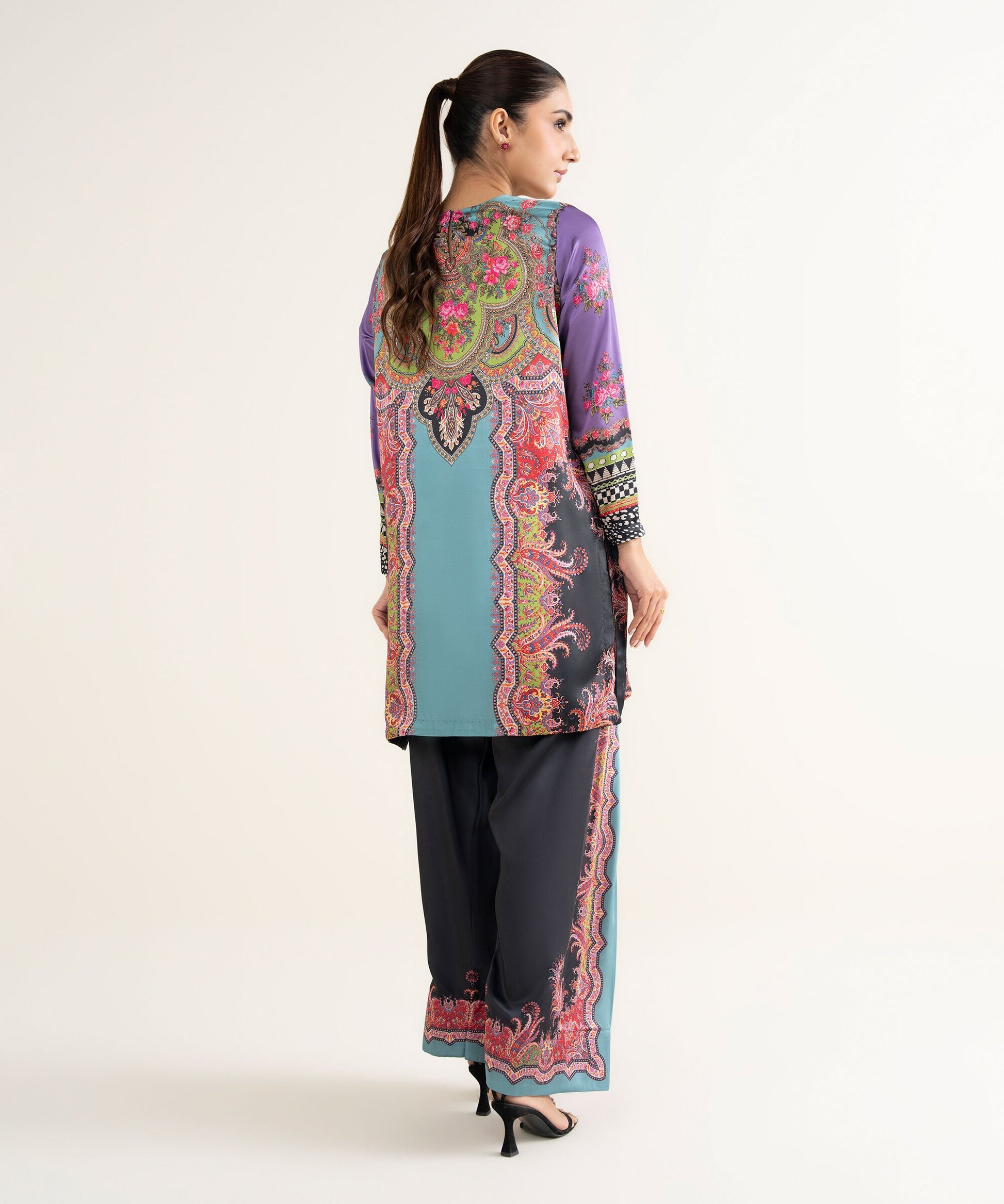Sapphire Three Piece Silk Suit