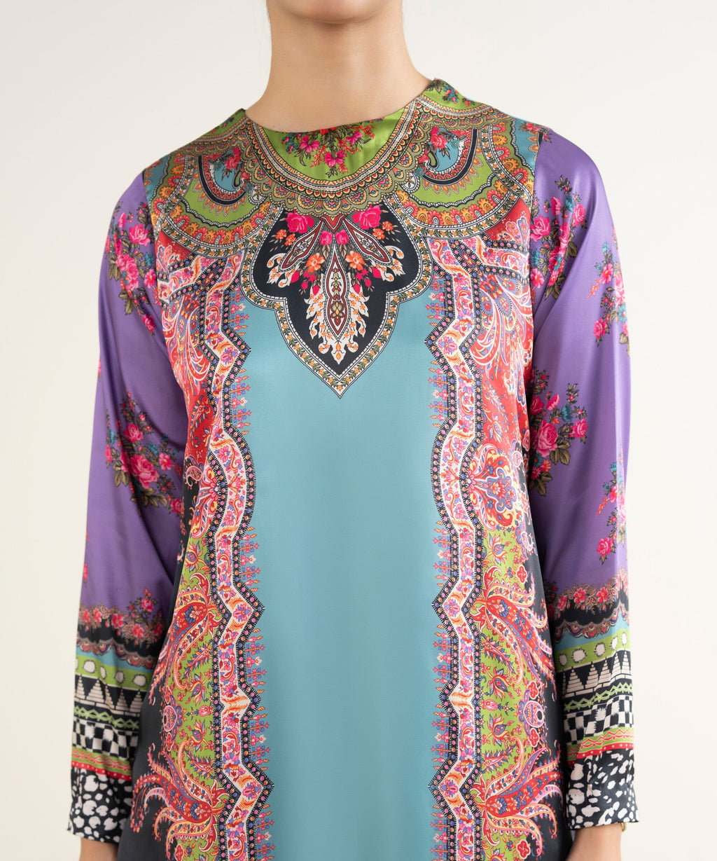 Sapphire Three Piece Silk Suit