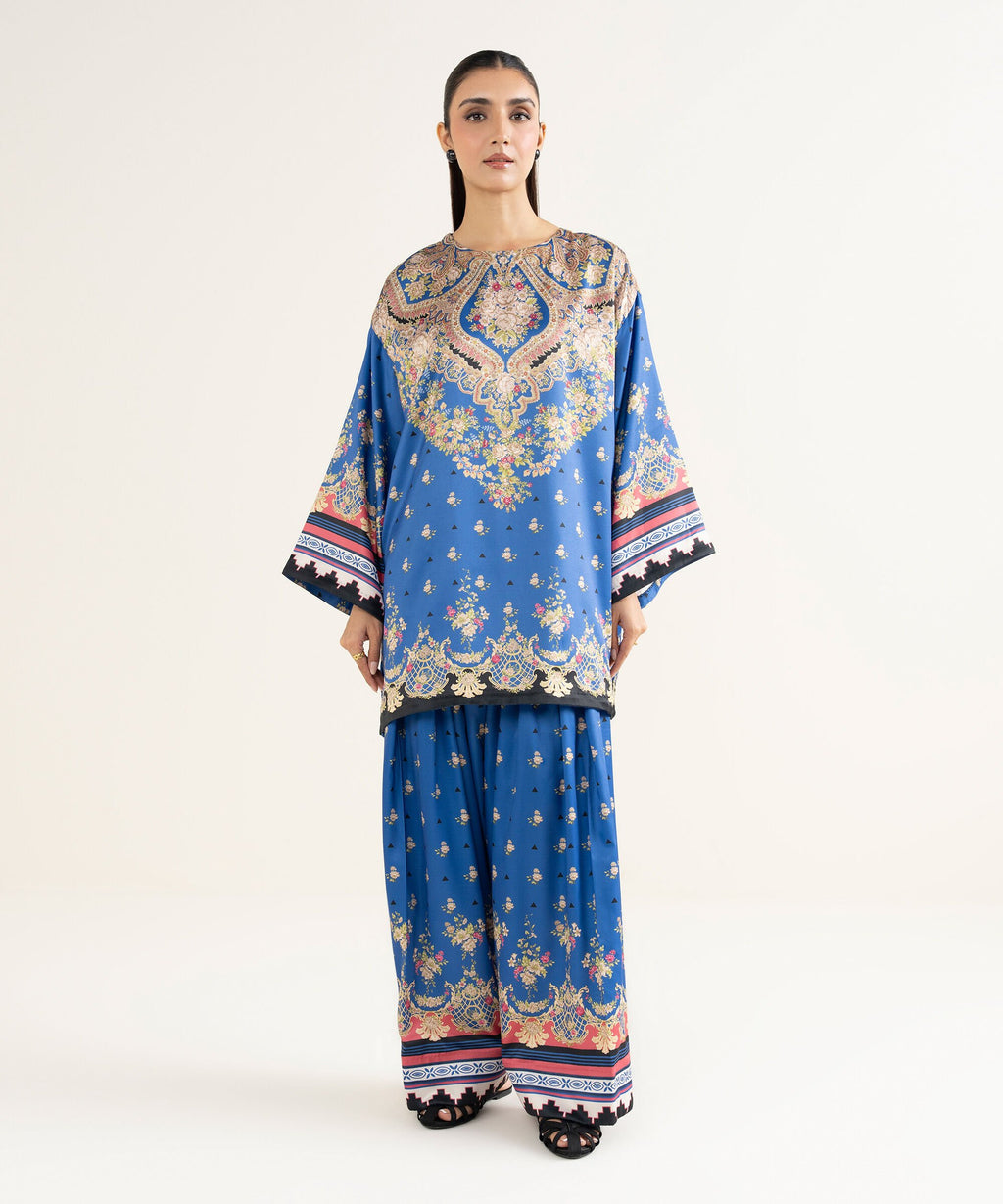 Sapphire Three Piece Silk Suit