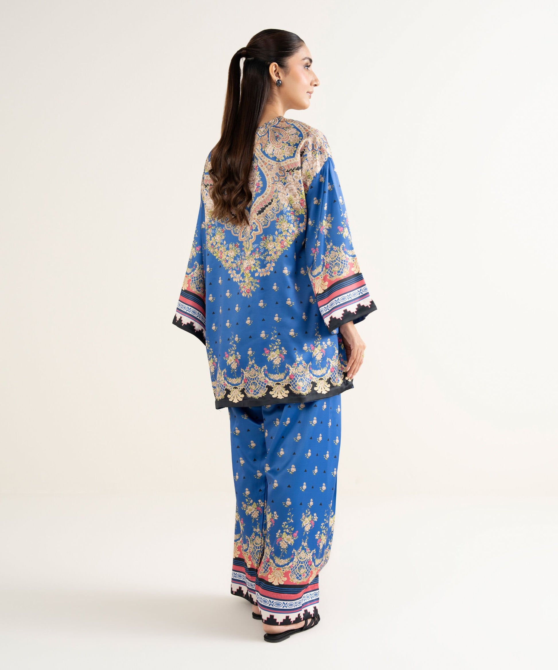 Sapphire Three Piece Silk Suit
