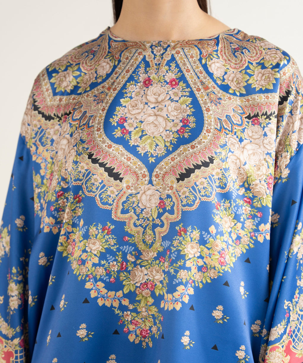Sapphire Three Piece Silk Suit