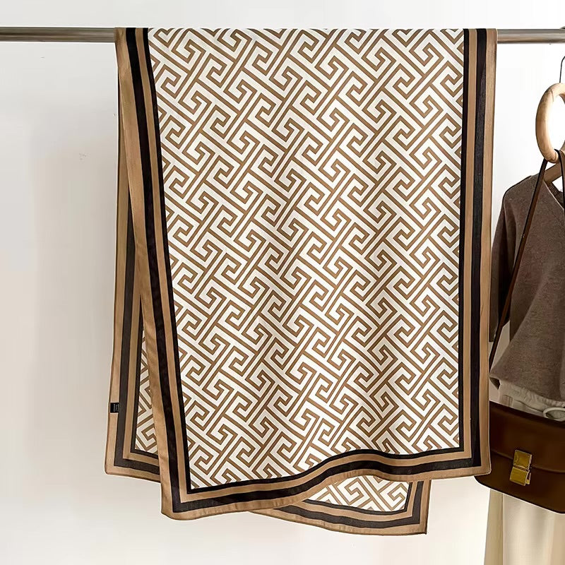 Geometry Print Woolen Scarf