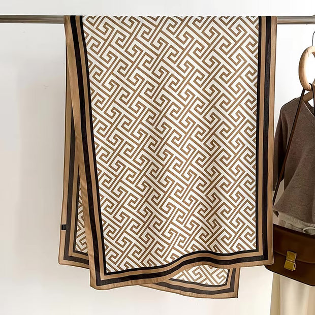 Geometry Print Woolen Scarf