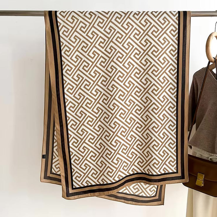Geometry Print Woolen Scarf