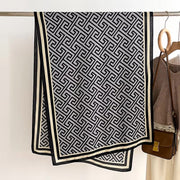 Geometry Print Woolen Scarf