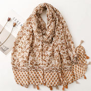 Floral Cotton Viscose Scarf