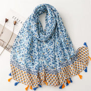 Floral Cotton Viscose Scarf