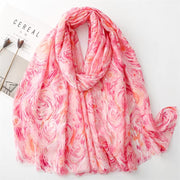 Swirling Shimmer Cotton Viscose Scarf