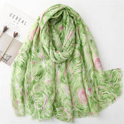Swirling Shimmer Cotton Viscose Scarf