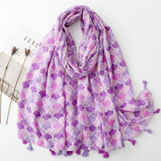 Beach Shells Cotton Viscose Scarf