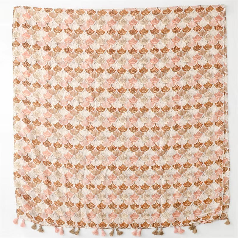 Beach Shells Cotton Viscose Scarf