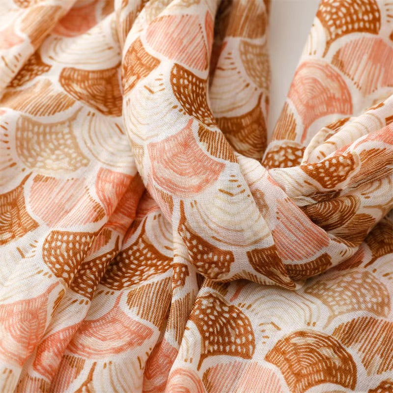 Beach Shells Cotton Viscose Scarf