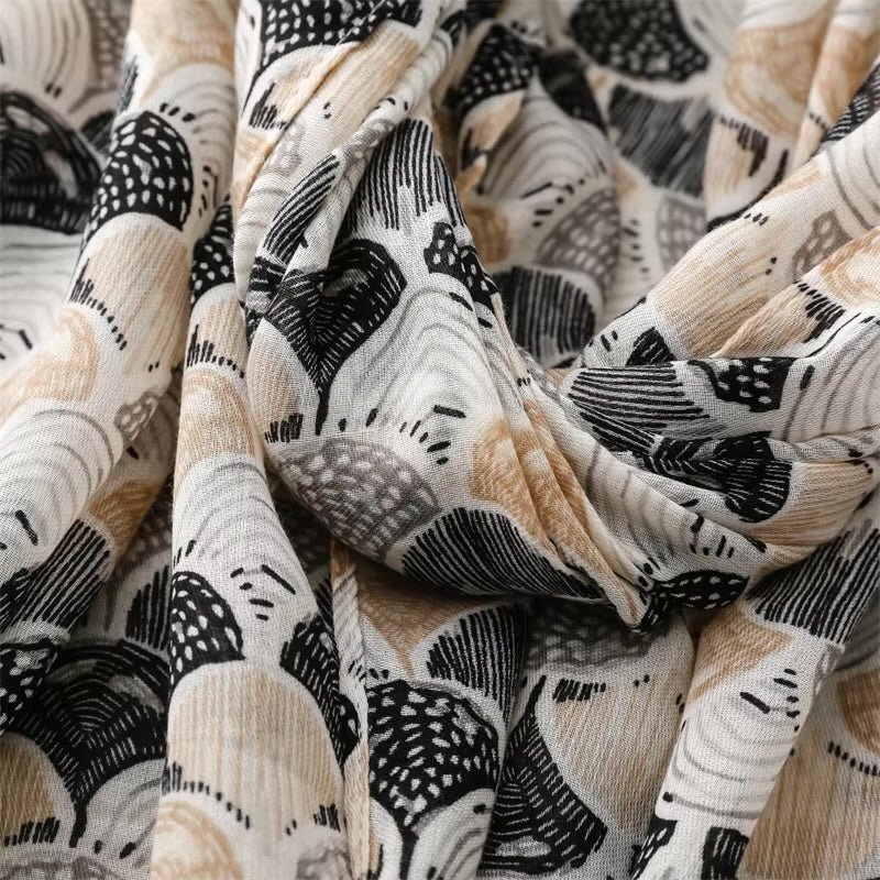 Beach Shells Cotton Viscose Scarf