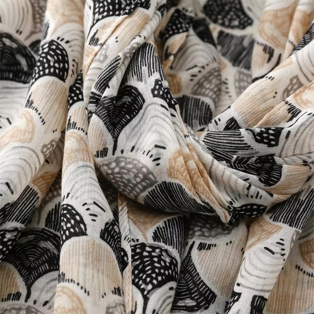 Beach Shells Cotton Viscose Scarf