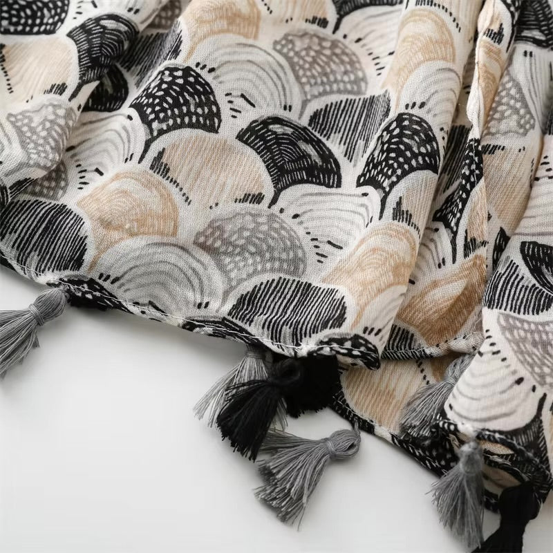 Beach Shells Cotton Viscose Scarf