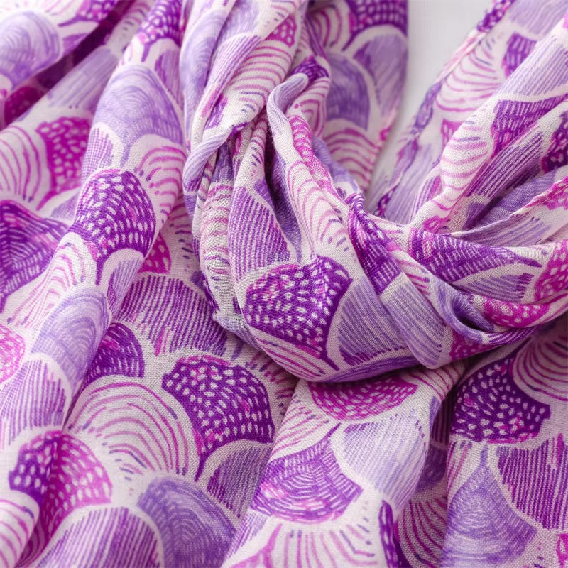 Beach Shells Cotton Viscose Scarf