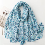 Floral Paisley Cotton Viscose Scarf