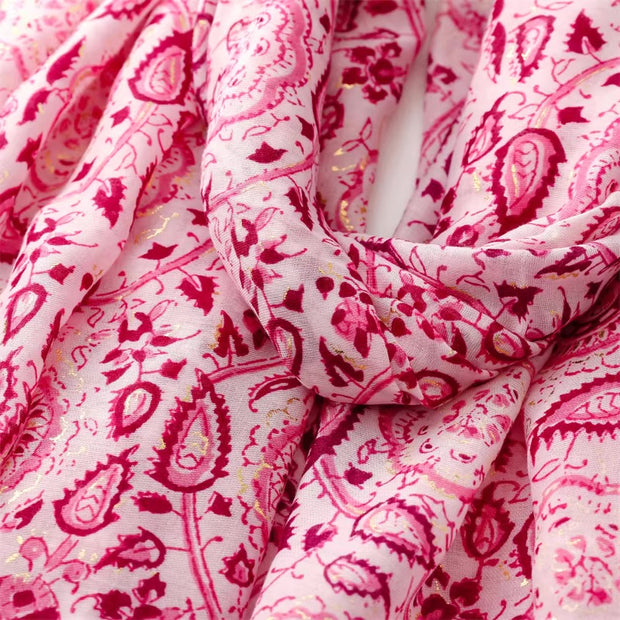 Floral Paisley Cotton Viscose Scarf