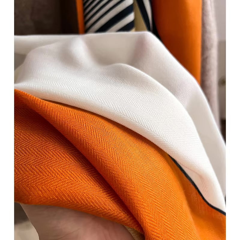 Geometric Blocks Cotton Woolen Scarf