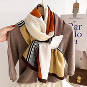 Geometric Blocks Cotton Woolen Scarf