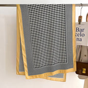 Houndstooth Pattern Cotton Woolen Scarf