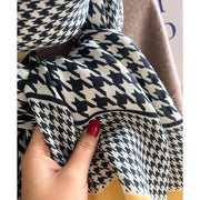 Houndstooth Pattern Cotton Woolen Scarf