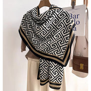 Geometry Print Woolen Scarf